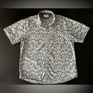 THREAD & CLOTH Floral SS Button Down Cotton Shirt sz XXL